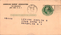US Postal Stationery 1c Albaany 1949 American Nurses Association New York - 1941-60