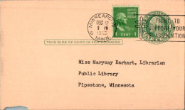 US Postal Stationery 1c Minneapolis To Pipestone Min - 1941-60