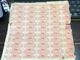 Vietnam South Sheet Stamps Before 1975(2$ Wedge) 1 Pcs 50 Stamps Quality Good - Colecciones