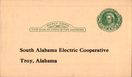 US Postal Stationery 1c South Alabama Electric Cooperative Troy  - 1921-40