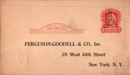 US Postal Stationery 2c Ferguson Goodell New York - 1921-40