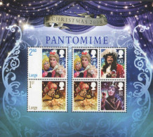 Great Britain United Kingdom 2008 Christmas Pontomime Set Of 6 Stamps In Block MNH - Noël