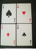 Set Of 4 Pcs. Budweiser Beer Single Playing Card - Ace Of Spades, Hearts, Clubs, Diamonds (#91) - Barajas De Naipe
