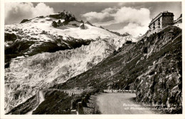 Furkastrasse - Hotel Belvedere Mit Rhonegletscher Und Gerstenhorn (3401) * 12. 8. 1935 - Obergoms