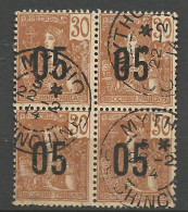 INDOCHINE N° 61 Bloc De 4  CACHET MYTHO - Used Stamps