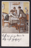 Family Looking At Map / Postcard Circulated, 2 Scans - Unclassified