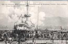CPA - Le Cuirassé Léna Explosant Dans Le Bassin Missiessy Toulon Be - Oorlog