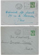 Thème AVIATION 2 Lettres Avec Cachet Mécanique Flammes Publicité AVIATION - Mechanical Postmarks (Advertisement)