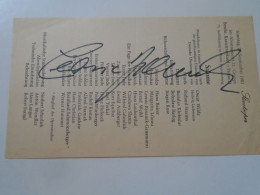 D203347  Signature -Autograph  -  Leonie Rysanek - Austrian Dramatic Soprano -Salome,  Winer Staatsoper 1981 - Cantanti E Musicisti