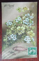 Cpa 1er Avril - Poisson - Fleurs - 1 April (aprilvis)