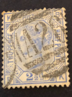 GREAT BRITAIN  SG 157  2½d Blue, Plate 23, Imp Crown Wmk  CV £35 - Oblitérés