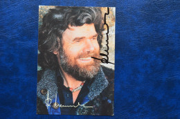 Signed Reinhold Messner Card Alpinist Mountaineer Everest Himalaya Mountaineering Escalade Alpinisme - Deportivo