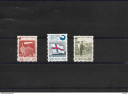 FEROË 1976 Bateau, Drapeau, Facteur Yvert 15-17, Michel 21-23 NEUF** MNH Cote Yv 6,75 Euros - Faroe Islands