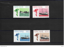 FEROË 1977 Bateaux De Pêche, Canot Yvert 18-21, Michel 24-27 NEUF** MNH Cote Yv 15 Euros - Faroe Islands