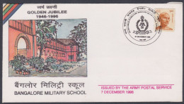 Inde India 1996 Army Cover Bangalore Military School, Army, Militaria, Education, Pictorial Postmark - Briefe U. Dokumente