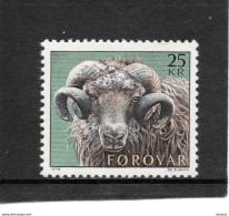 FEROË 1979 Animaux, Bélier Yvert 36, Michel 42 NEUF** MNH Cote Yv 9 Euros - Faeroër