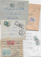 TAXE Type Gerbes ARDENNES  3 Pièces Dont 2 Simple Taxe Joint 2 Taxe Type Fleurs - 1859-1959 Cartas & Documentos