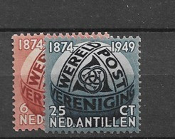 1949 MNH Nederlandse Antillen 209-10 Postfris** - Curaçao, Antilles Neérlandaises, Aruba