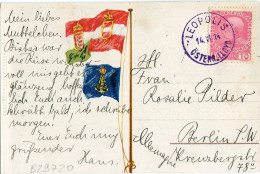 1914 Austria Lloyd SS Leopolis Postcard To Berlin - Cartas & Documentos