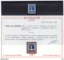 Provvisoria Lire 1,30 Su 1,25 Con Impronta Di Spazio Tipografico A Sinistra - Ongebruikt