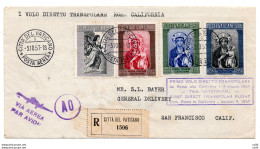 Primo Volo TWA (Vaticano)/Roma Volo Transpolare Del 4.10.57 - Unused Stamps