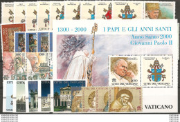 2000 Vaticano Annata Completa 38v+1MS+1 Booklet MNH - Sonstige & Ohne Zuordnung