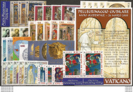 2001 Vaticano Annata Completa 40v+1MS+1 Booklet MNH - Sonstige & Ohne Zuordnung