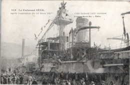 CPA - Cuirassé Léna Aprés L'explosion Du 12 Mars 1907 (200 Victimes) Be - Krieg