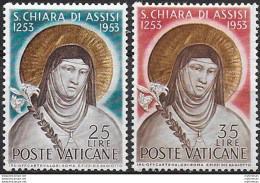 1953 Vaticano S. Chiara Di Assisi 2v. MNH Sassone N. 169/170 - Other & Unclassified