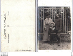 Militaria - Carte Photo - Soldats En Compagnie De Sa Femme Et Son Fils - Otros & Sin Clasificación