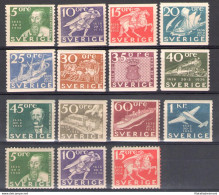 1936 Svezia N. 235/46+235a/237a - Centenario Poste Svedesi - MNH** - Altri & Non Classificati