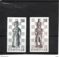 FEROË 1983 Pièces De Jeu D'échec Yvert 76-77, Michel 82-83 NEUF** MNH Cote : 7 Euros - Faroe Islands