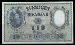 Sweden 1962 Banknote 10 Kronor P-43i Sveriges Riksbank UNC - Suecia