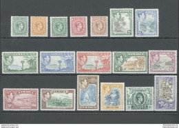 1938-52 JAMAICA - Stanley Gibbons N. 121-133a - Serie 18 Valori - MNH** ( 16 Valori) - MH* (5 Scellini E 10 Scellini) - Altri & Non Classificati
