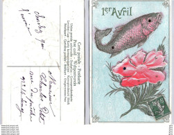 CP - Fêtes - Vœux - 1er Avril - Poisson D'avril - Paillettes Et Perles - 1 De April (pescado De Abril)