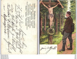 CP - Illustrateur - Mailick, Alfred - Promeneur Devant Jésus - Mailick, Alfred