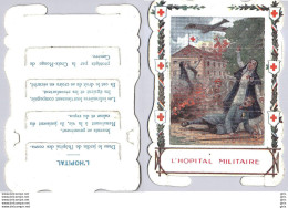 CP - Militaria - Cartes à Système - L'Hôpital Militaire - Manque La Carte Coulissante - Other & Unclassified