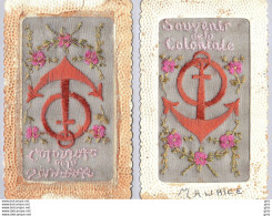 CP - Fantaisies - Brodées - Souvenir De La Coloniale - Tache - Brodées