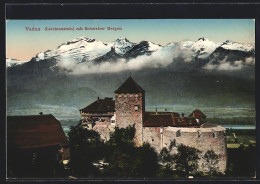 AK Vaduz, Das Schloss Gegen Die Schweizer Berge  - Liechtenstein