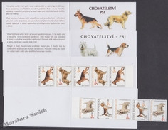 Czech Republic - Tcheque 2001 Yvert C277 & C279, Fauna, Dogs - Booklet - Variety 2 - MNH - Ungebraucht