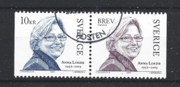 Sweden 2003 Anna Lindh Pair Y.T. 2365/2364 (0) - Used Stamps
