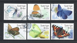 Sweden 2017 Butterflies Y.T. 3138/3143 (0) - Used Stamps