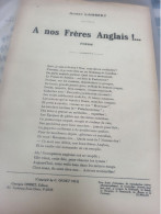 PATRIOTIQUE /A NOS FRERES ANGLAIS /ALBERT LAMBERT - Partituren