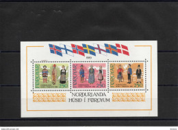 FEROË 1983 Maison Nordique, Costumes Yvert BF 1, Michel Block 1 NEUF** MNH Cote : 16,50 Euros - Faroe Islands