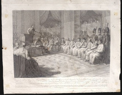 1815-1820 INCISIONE GIUSEPPE CALENDI (1761-1831) CONCILIO NAZIONALE D. VESCOVI FRANCESI CONVOCATO DA NAPOLEONE BONAPARTE - Prints & Engravings