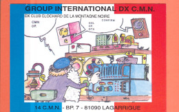 17386 / ⭐ LAGARRIGUE 81-Tarn DX Club CLOCHARD De La MONTAGNE NOIRE Group International C.M.N Carte QSL CB Radio  - Andere & Zonder Classificatie