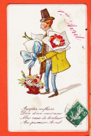 17463 / ⭐ Premier 1er Avril- Acceptez Ces Fleurs 1912 à Honoré VILAREM Port-Vendres Edition GB - Erster April