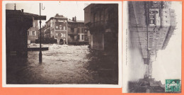 17311 / ⭐ ♥️ CASTRES 81-Tarn  Photo 19x14 Inondations 2-3 Mars 1930 L'AGOUT Au PONT-NEUF Rue VILLEGOUDOU +CPA Pont Vieux - Castres