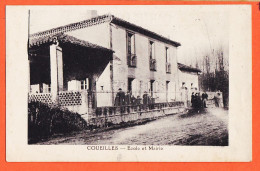 17246 / ⭐ ♥️ Rare COUEILLES 31-Haute Garonne Ecole Et Mairie Animation Villageoise 1910s - Other & Unclassified