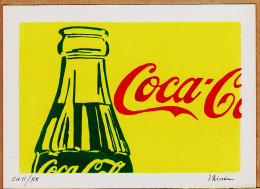 17457 / ⭐ Rare Pochoir Original (3) Denis THEVENIN 1990s Tirage Unique Numeroté Signé HOMMAGE à Andy WARHOL Coca-Cola - Sonstige & Ohne Zuordnung